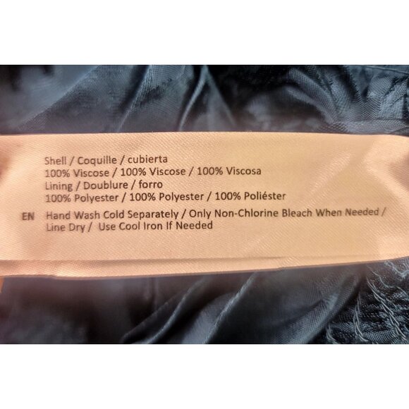 Band Of The Free Deep Teal Floral Jacquard Crossover Long Sleeve Crop Top Small - Picture 5 of 11